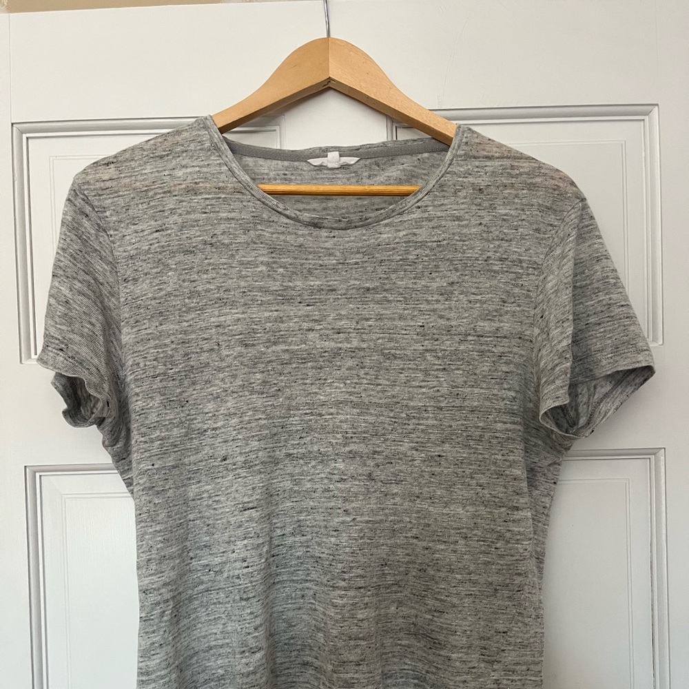 Summer series knit gray wide neck